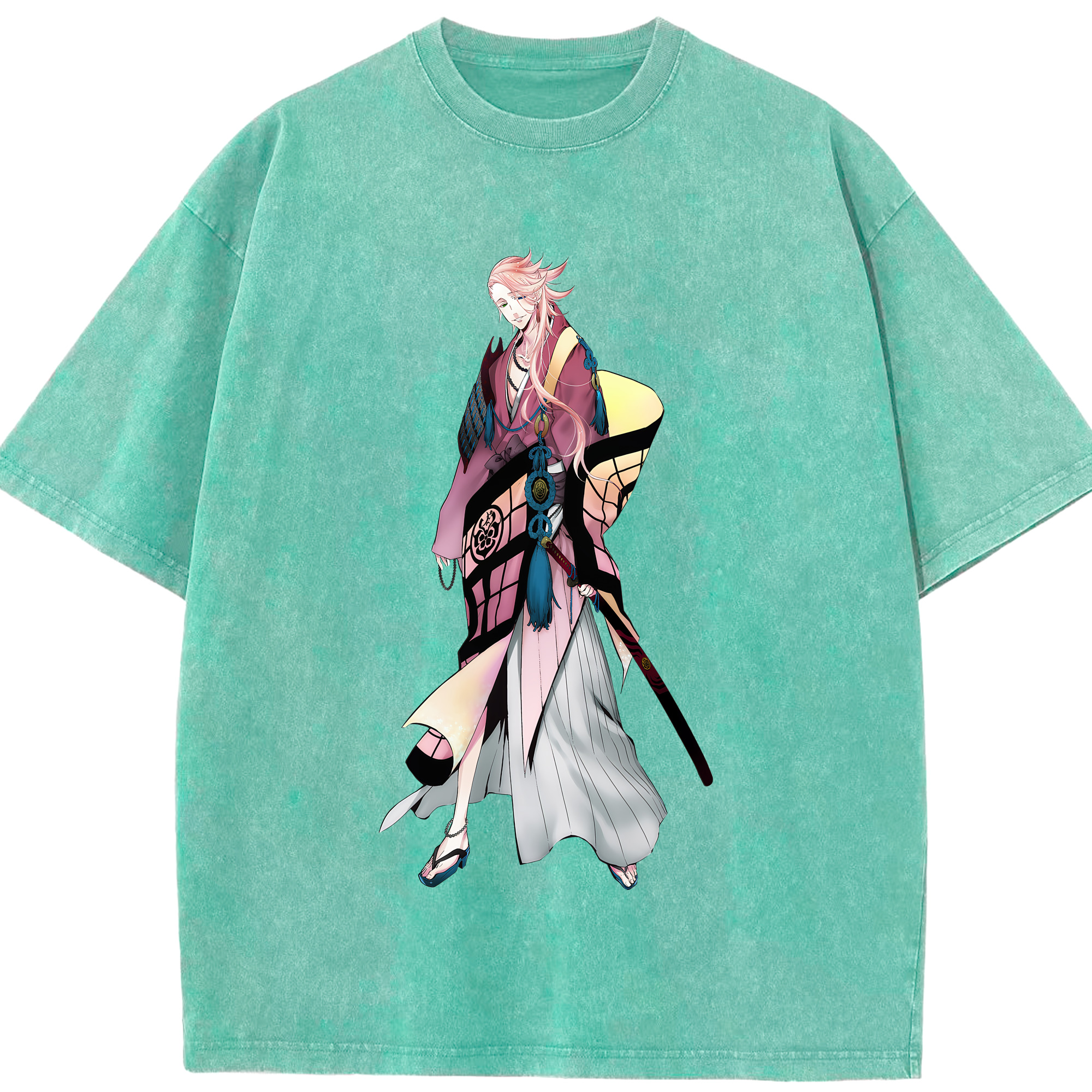 （画像用） 刀剣乱舞 Touken Ranbu 綿100% ヴィンテージ風 半袖Tシャツ（フロントプリント）